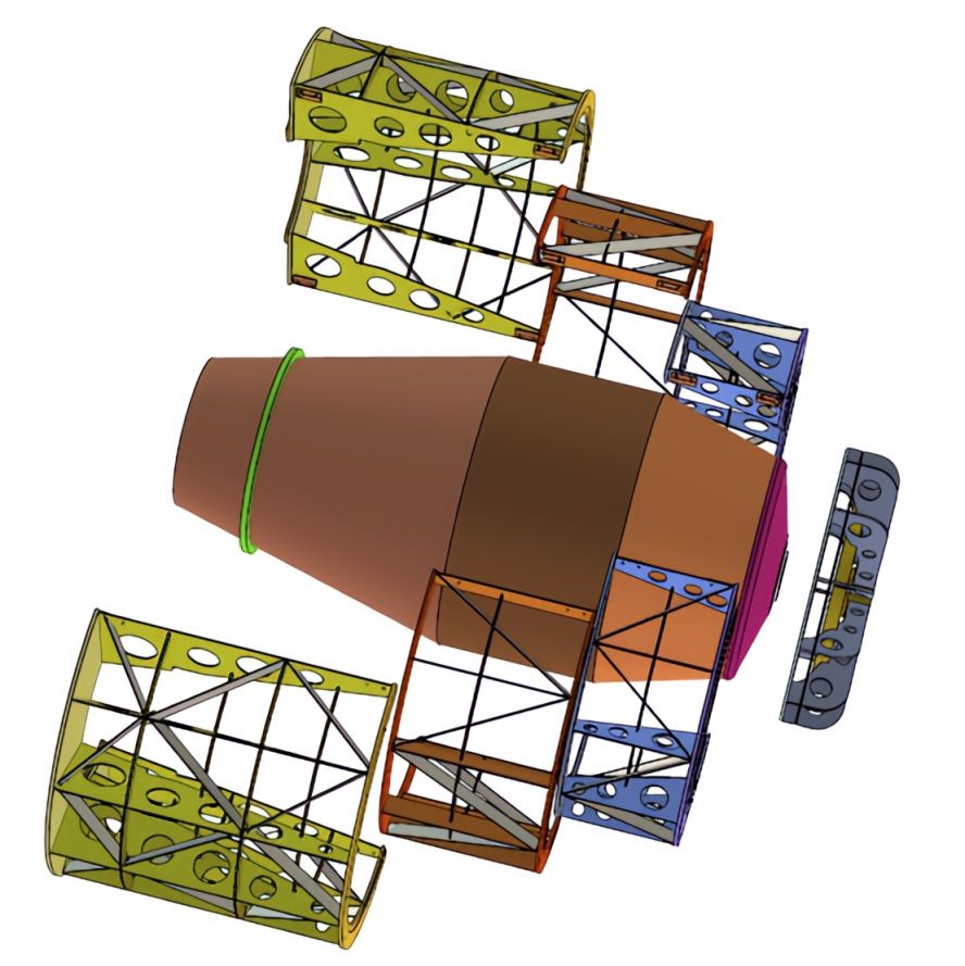 封頭胎膜、前錐胎膜、中節胎膜、后錐胎膜